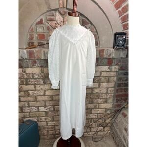 dress 1970s girls confirmation gown white lace